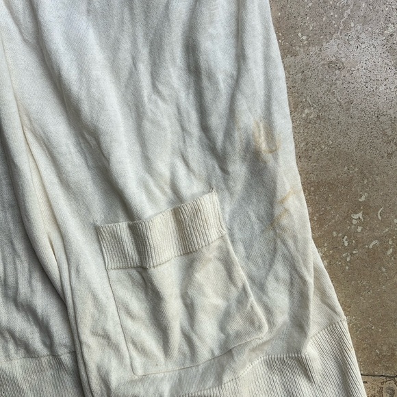 COPY - AUGUST SILK CREAM LONG CARDIGAN XL - Picture 3 of 5